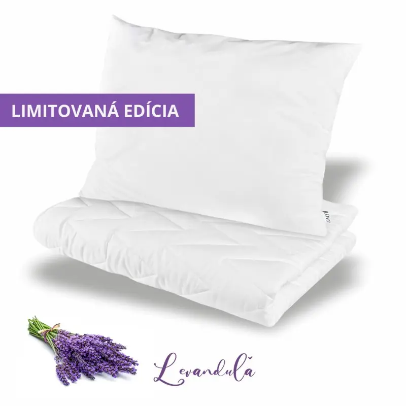 Levandulový set přikrývky a polštáře 140x200 + 70x90 Harmony EMI