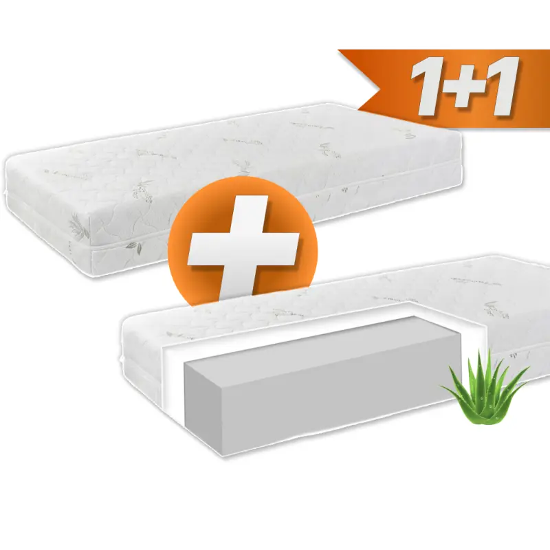 Matrace Comfort Aloe Vera 90 × 200 cm EMI 1 + 1 zdarma