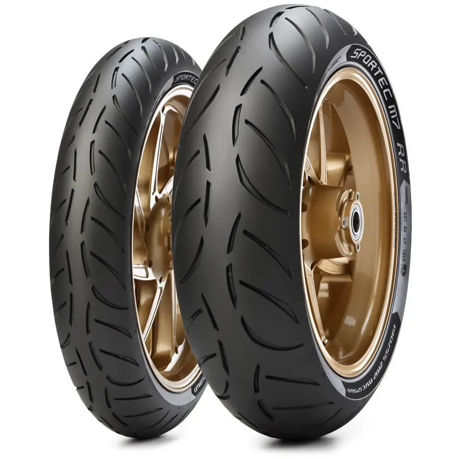METZELER SET PNEUMATIK (4042800/23) 120/70ZR17 SPORTEC M7 RR (M) (58W) TL M/C PŘEDNÍ DOT 2023 + (2450500/23) 190/55ZR17 SPORTEC M7 RR (75W) TL M/C