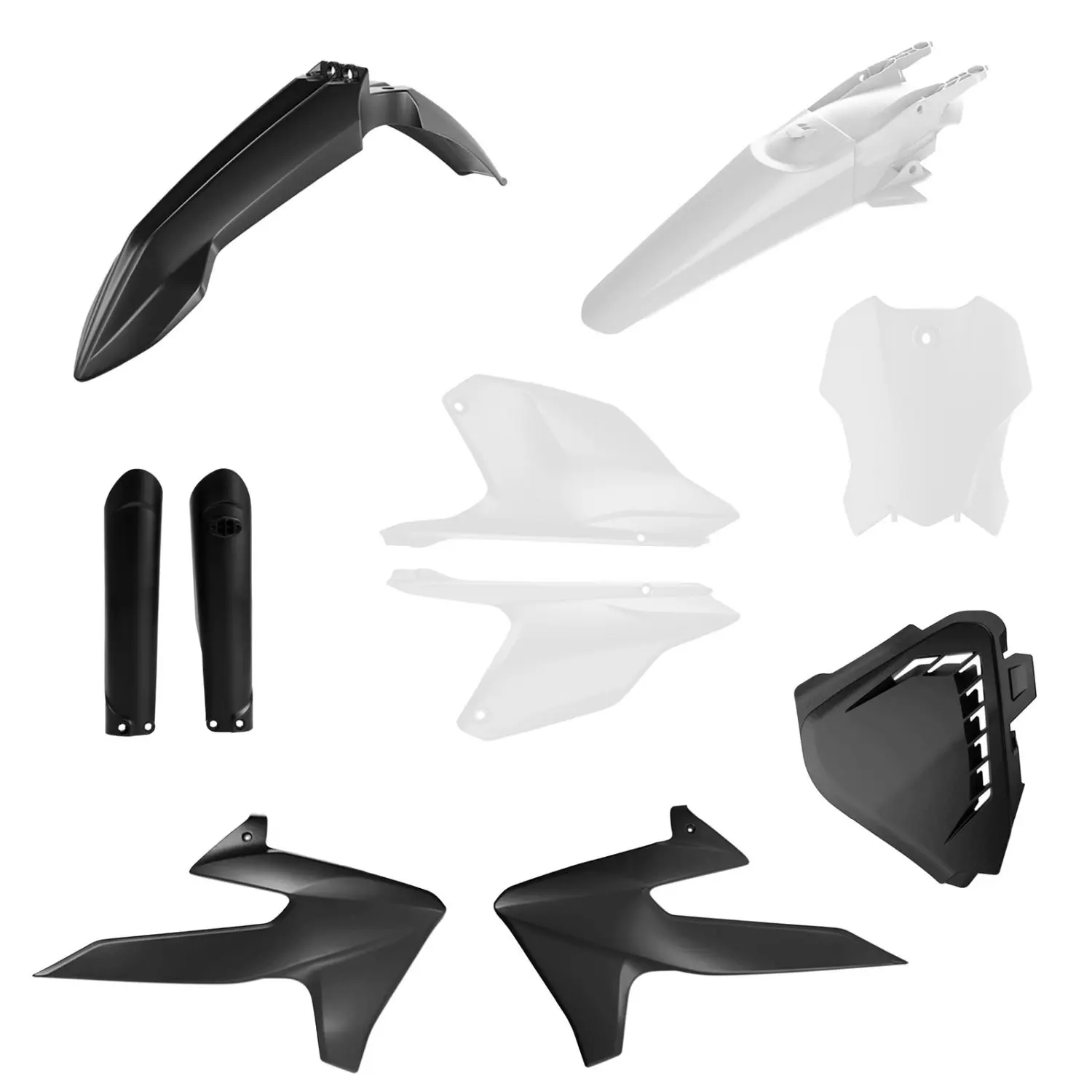 ACERBIS kompletní sada plastů TRIUMPH TF 250 X 24-26, TF 450 X / RC 25-26 barva černá bílá (ACERBIS kompletní sada plastů TRIUMPH TF 250 X 24-26, TF)