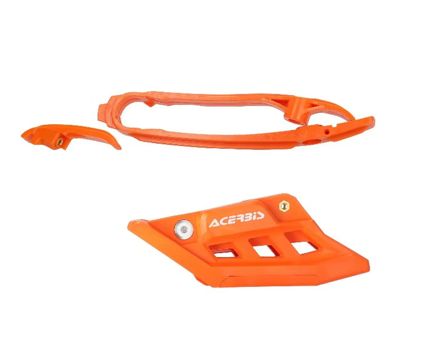 ACERBIS kluzák + vodítko řetězu komplet KTM SX 85 25-26 , HUSQVARNA TC 85 25-26, GAS GAS MC 85 25-26 barva oranžová (ACERBIS kluzák + vodítko řetězu)