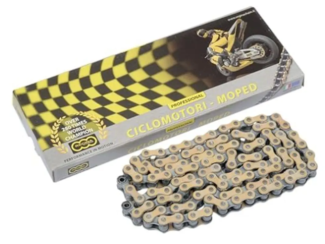 REGINA hnací řetěz 420OROY (116 článků) STREET do 110 ccm zlatá (124OROY/1021) (bez O-kroužků) (REGINA hnací řetěz 420OROY (116 článků) STREET do 110)