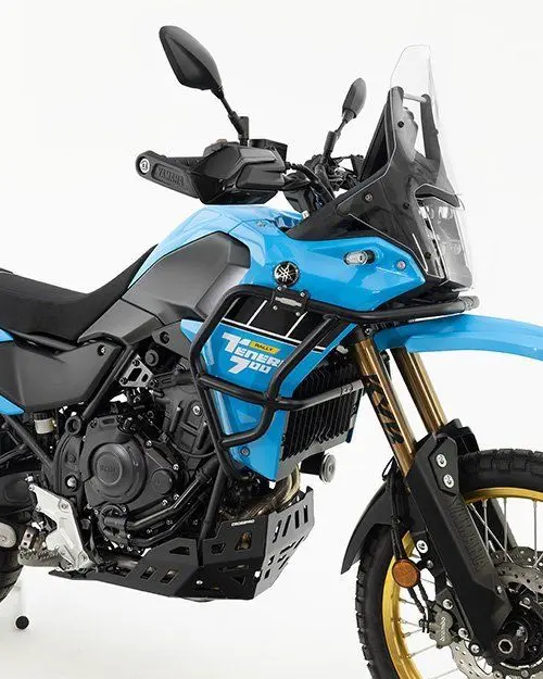 CROSSPRO hliníkové padací rámy ochrany motoru a chladičů YAMAHA XTZ 690 TENERE 700 '25, RALLY EDITION '25- barva černá (pasují k originální krytu pod