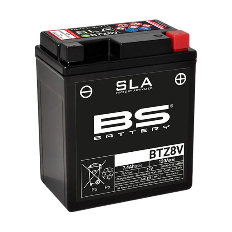 BS akumulátor BTZ8V (FA) (YTZ8V) 12V 7AH 113X70X130 bezúdržbový - zalitý (120A) (8) (BS akumulátor BTZ8V (FA) (YTZ8V) 12V 7AH 113X70X130 bezúdržbový)