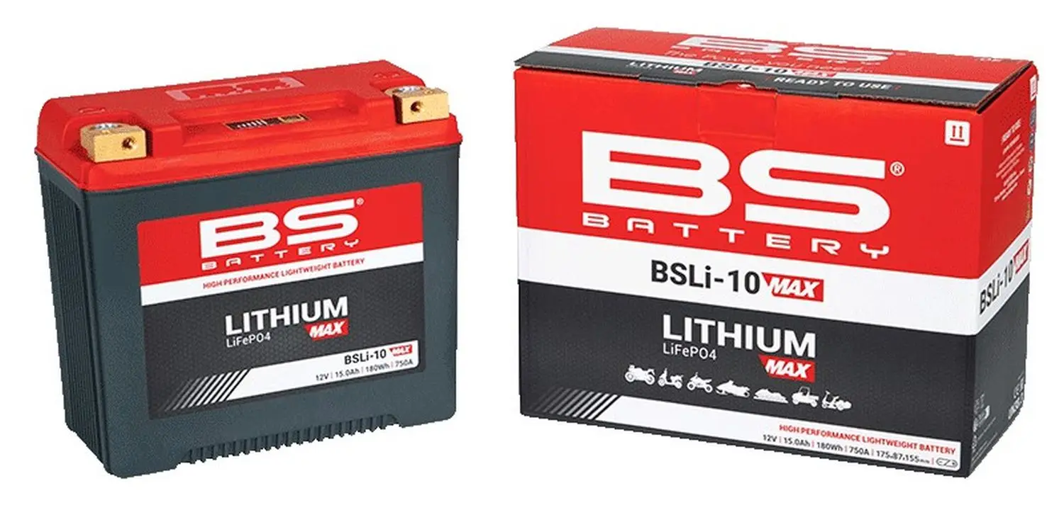 BS akumulátor lithium-iontový s indikátorem nabití LIFEPO4 BSLI-10 MAX (175X87X155) (12,8V, 750A, 180WH, 15AH) (YTX20L; YTX 24HL; BTX 24HL; BB18L-A;