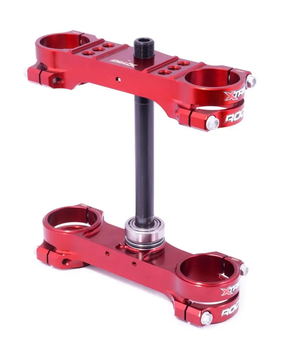 XTRIG vzpěry předního zavěšení ROCS TECH TRIPLE CLAMPS KTM SX 85 03-24; HUSQVARNA TC 85 14-24; GAS GAS MC 85 21-24 (OFFSET 14mm) barva X-TRIG BROWN