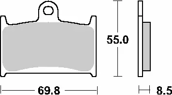 SBS brzdové destičky 624RST KH145 / KH236 TRACK AND SPORT sintrované barva zlatá (nahrazuje směs RS) (SBS brzdové destičky 624RST KH145 / KH236 TRACK)