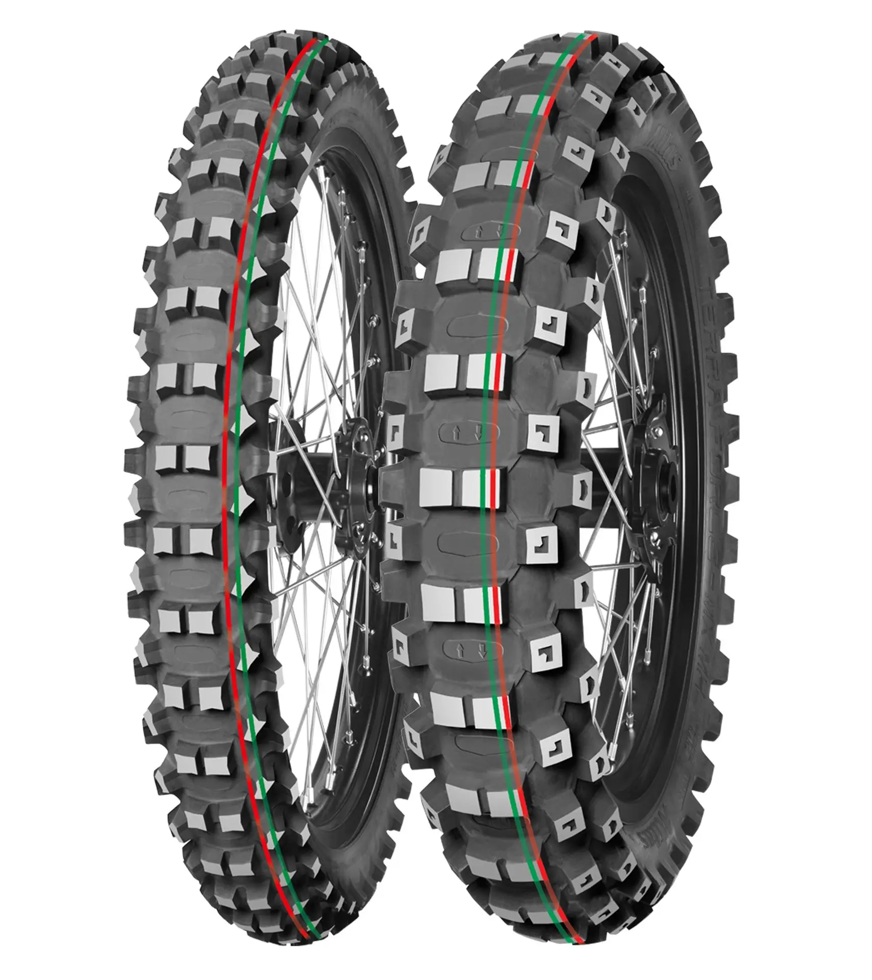 MITAS 80/100-21 TERRA FORCE-MX MH MEDIUM/HARD 51M ( červený / zelený proužek) TT PŘEDNÍ DOT 2026 (DOT:XDDS) (460090) (náhradní:70000125) ( )