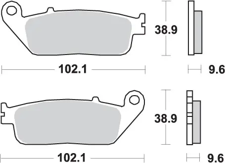 SBS brzdové destičky KH196 STREET PERFORMANCE (EXCEL) sintrované barva zlatá HONDA CB 500, CTX 700, NC 750, VT 750, XL 600V přední (SBS brzdové)