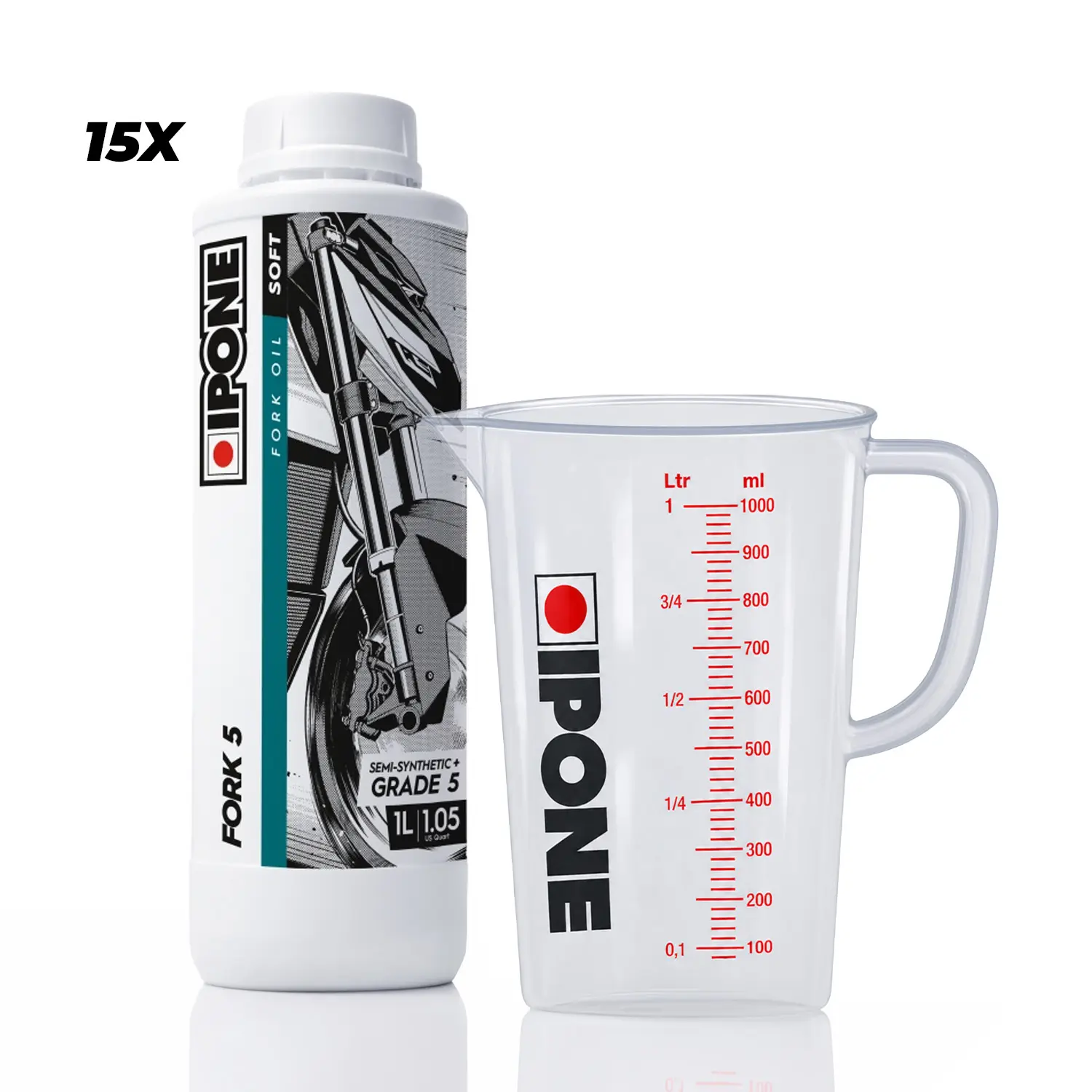 IPONE olej do přední vidlice / tlumičů / odpružení FORK SEMI-SYNTHETIC PLUS 5W 1L (AKC) (15) nahrazuje 800212 (IPONE olej do přední vidlice / tlumičů)