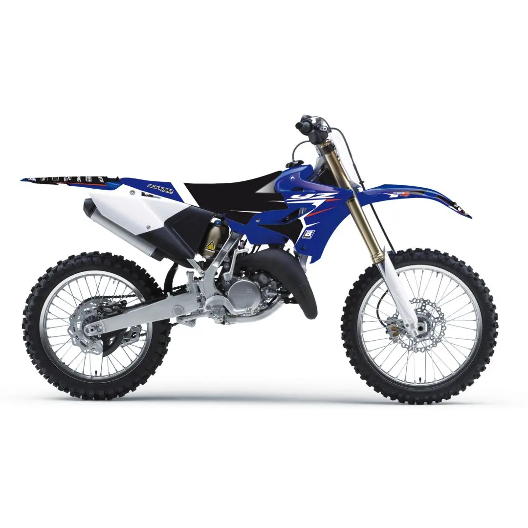 BLACKBIRD sada samolepek (dýhy) + potah sedla YAMAHA YZ 125/250 15-21 DREAM 4 barva modrá černá (BLACKBIRD sada samolepek (dýhy) + potah sedla YAMAHA)