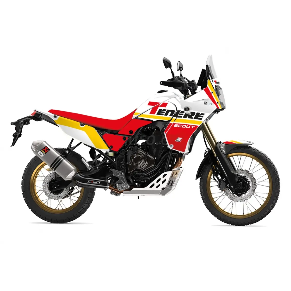 BLACKBIRD sada samolepek (dýhy) + potah sedla YAMAHA XTZ 700 TENERE 20-23 (T7) barva červená černá (BLACKBIRD sada samolepek (dýhy) + potah sedla)