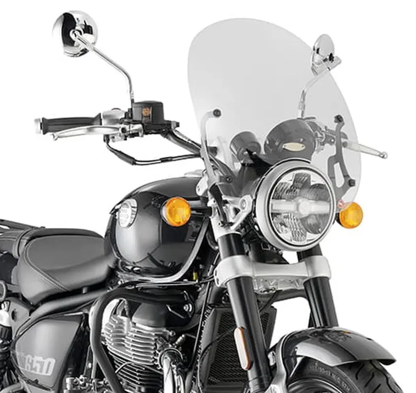 KAPPA plexi ROYAL ENFIELD SUPER METEOR 650 23-25, 38 X 42 cm průhledné - potřebné upevnění A9058AK (KAPPA plexi ROYAL ENFIELD SUPER METEOR 650 23-25,)