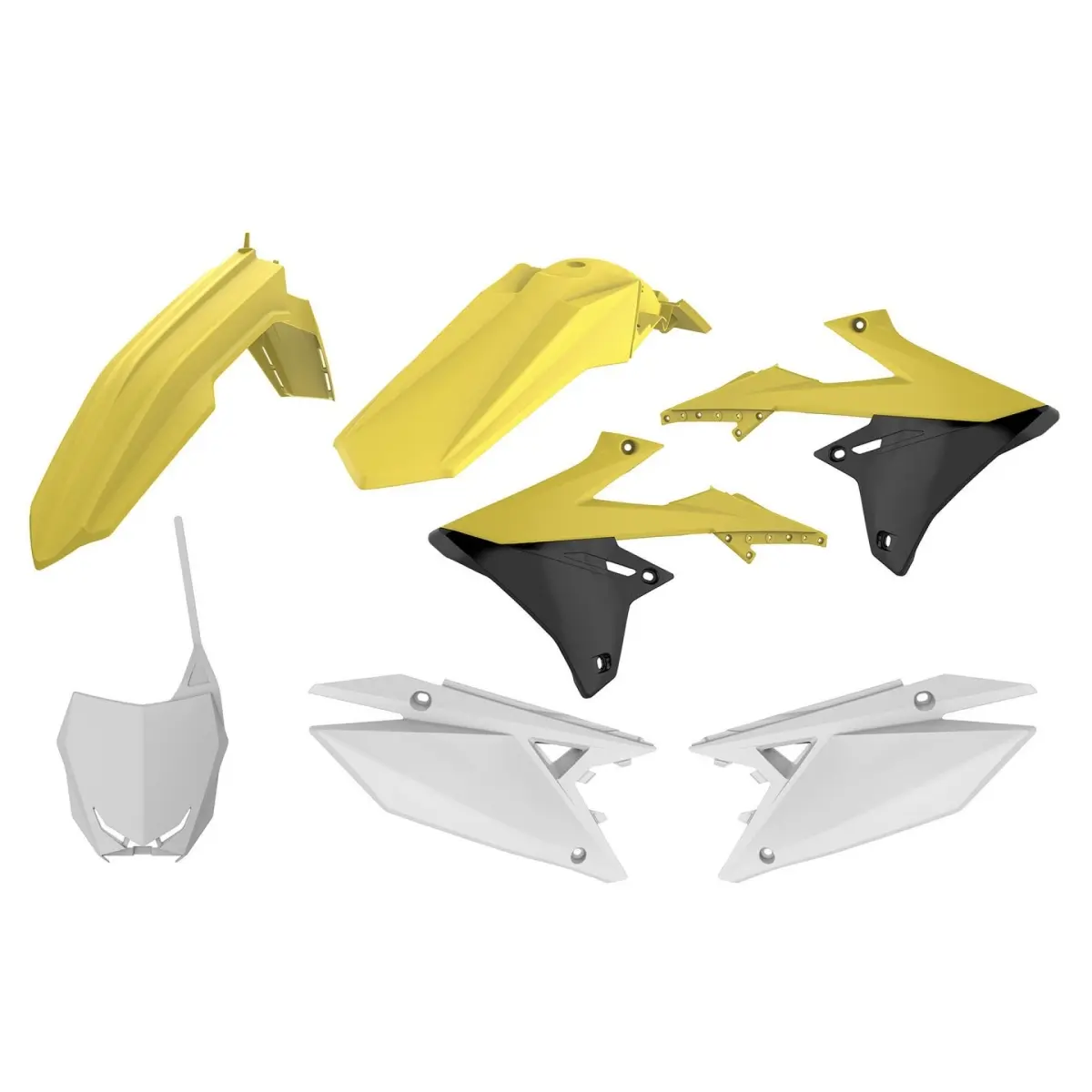 POLISPORT kompletní sada plastů SUZUKI RMZ 250 19-24; RMZ 450 18-24 barva žlutá OEM (POLISPORT kompletní sada plastů SUZUKI RMZ 250 19-24; RMZ 450)