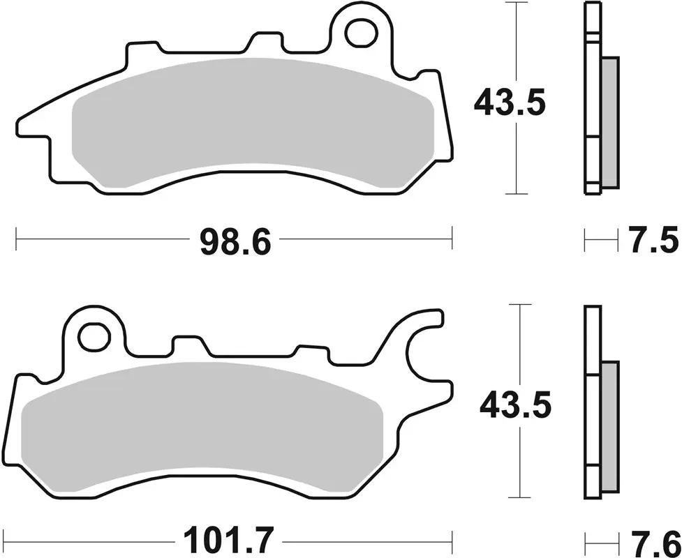 SBS brzdové destičky KH716 STREET STANDART keramické HONDA CB 125 F 17-21 přední barva černá ( )