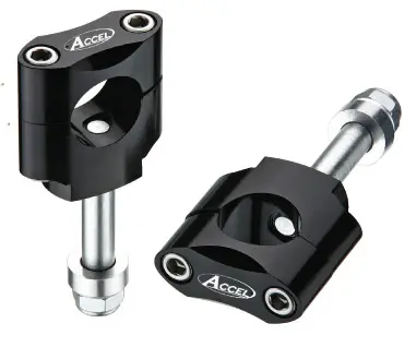 ACCEL držáky/zvedáky na řidítka (28,6mm) výška 34,7mm se šroubem M12 barva černá (BM-07BK28) (ACCEL držáky/zvedáky na řidítka (28,6mm) výška 34,7mm)