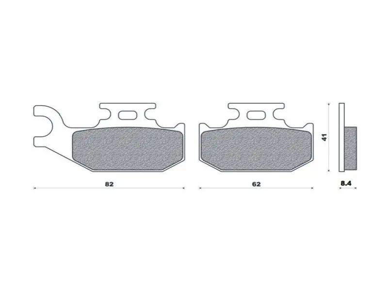 BRENTA brzdové destičky KH414 / KH317 sintrované barva zlatá ( tloušťka 8,4mm ) (FT 4111) (BRENTA brzdové destičky KH414 / KH317 sintrované barva)