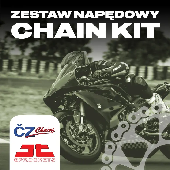 CZ kompletní řetězová sada SUZUKI GSX 1400 '01-'07 (18/41/530DZX-116SL) (řetězová kolečka JT, přední s gumou, řetěz CZ DZX, spojka) (CZ kompletní)