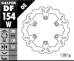 GALFER přední brzdový kotouč KAWASAKI ER 5, GPZ 750/900 WAVE (GALFER přední brzdový kotouč KAWASAKI ER 5, GPZ 750/900 WAVE)