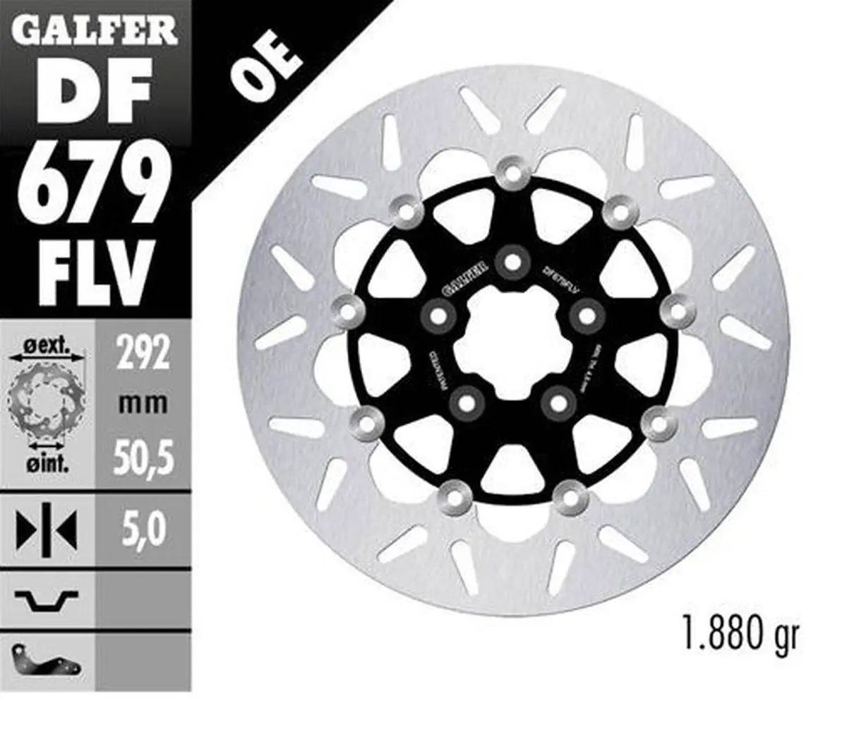 GALFER přední brzdový kotouč HARLEY-DAVIDSON (292X50,5X5) plovoucí (GALFER přední brzdový kotouč HARLEY-DAVIDSON (292X50,5X5) plovoucí)