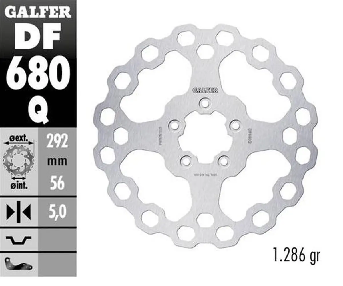 GALFER brzdový kotouč přední HARLEY-DAVIDSON (292X56X5) CUBIQ ( )