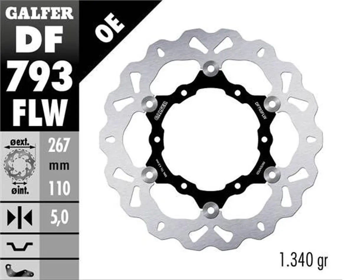 GALFER zadní brzdový kotouč KTM 1050 ADVENTURE 15-; 1090 ADVENTURE 17-; 1190R ADVENTURE 13-; 1290R/S/T SUPER ADVENTURE 15-23 (WAVE FLOATING)