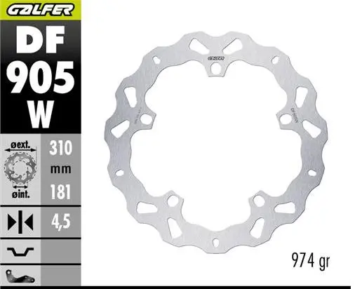 GALFER přední brzdový kotouč BMW R 1300GS ADVENTURE 23-25 (WAVE DISC) (310X181X4.5mm) (GALFER přední brzdový kotouč BMW R 1300GS ADVENTURE 23-25)