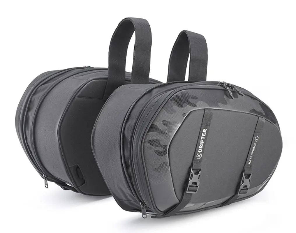 KAPPA boční brašny rozšiřitelné univerzální K'DRIFTER 40-52L (pár) (výška 34cm X hloubka 10-15cm X délka 52cm) barva šedá (KAPPA boční brašny)