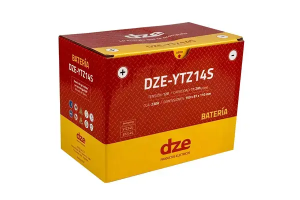 DZE gelová baterie YTZ14S 12V 11.2AH 230A 150X87X110 bezúdržbová - naplněná (12) (DZE gelová baterie YTZ14S 12V 11.2AH 230A 150X87X110 bezúdržbová -)