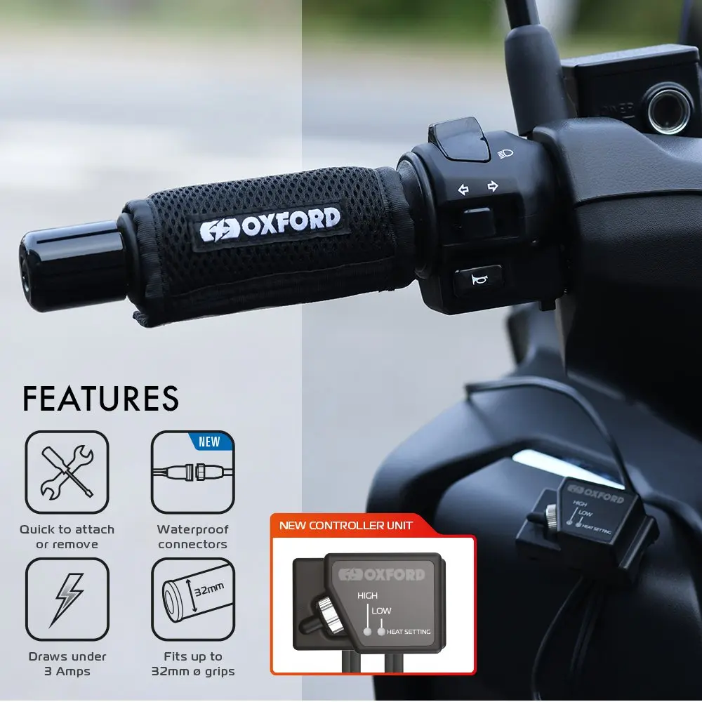 OXFORD vyhřívané návleky na gripy QUAD / sněžný skútr 12V ( )