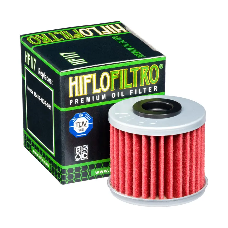 HIFLO olejový filtr HF 117 HONDA NC700S DCT 12-14, 750S/X DCT 14-23, 750 INTERGRA DCT 14-20, CRF1000/1100 AFRICA TWIN DCT 16-24 (FILTR převodovka DCT)