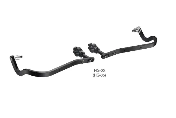 ACCEL chrániče páček s hliníkovým upevněním ENDURO 22mm barva černá (bez plastového krytu SD02) (ACCEL chrániče páček s hliníkovým upevněním ENDURO)