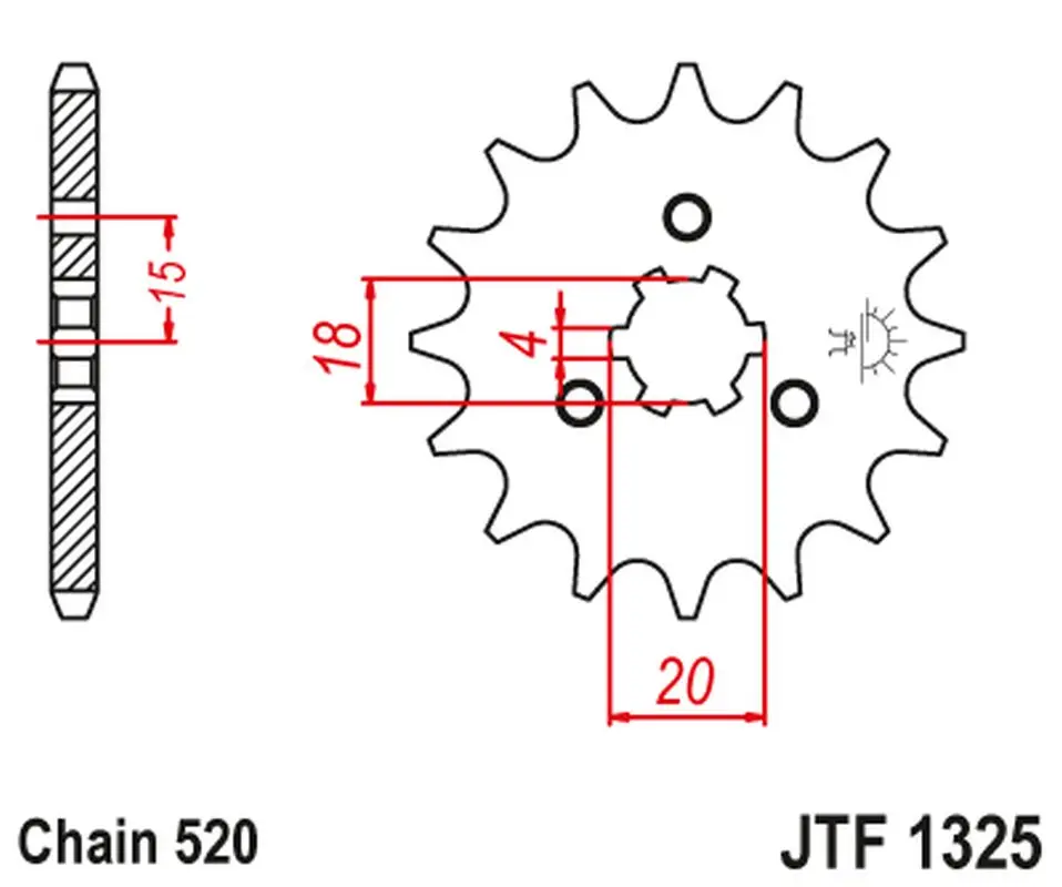 JT řetězové kolo přední 2056 11 (205611JT) (JT řetězové kolo přední 2056 11 (205611JT))