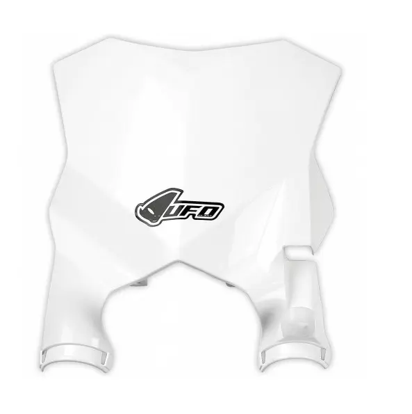 UFO tabulka na startovací číslo KAWASAKI KXF 250 17-26, KXF 450 16-25 barva bílá (s kryty tlumičů) (UFO tabulka na startovací číslo KAWASAKI KXF 250)