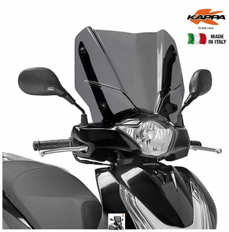 KAPPA plexi HONDA SH 125I-150I ABS (12-16) 36,5 X 45 cm ztmavené - do upevnění v originálních uchyceních (KAPPA plexi HONDA SH 125I-150I ABS (12-16))