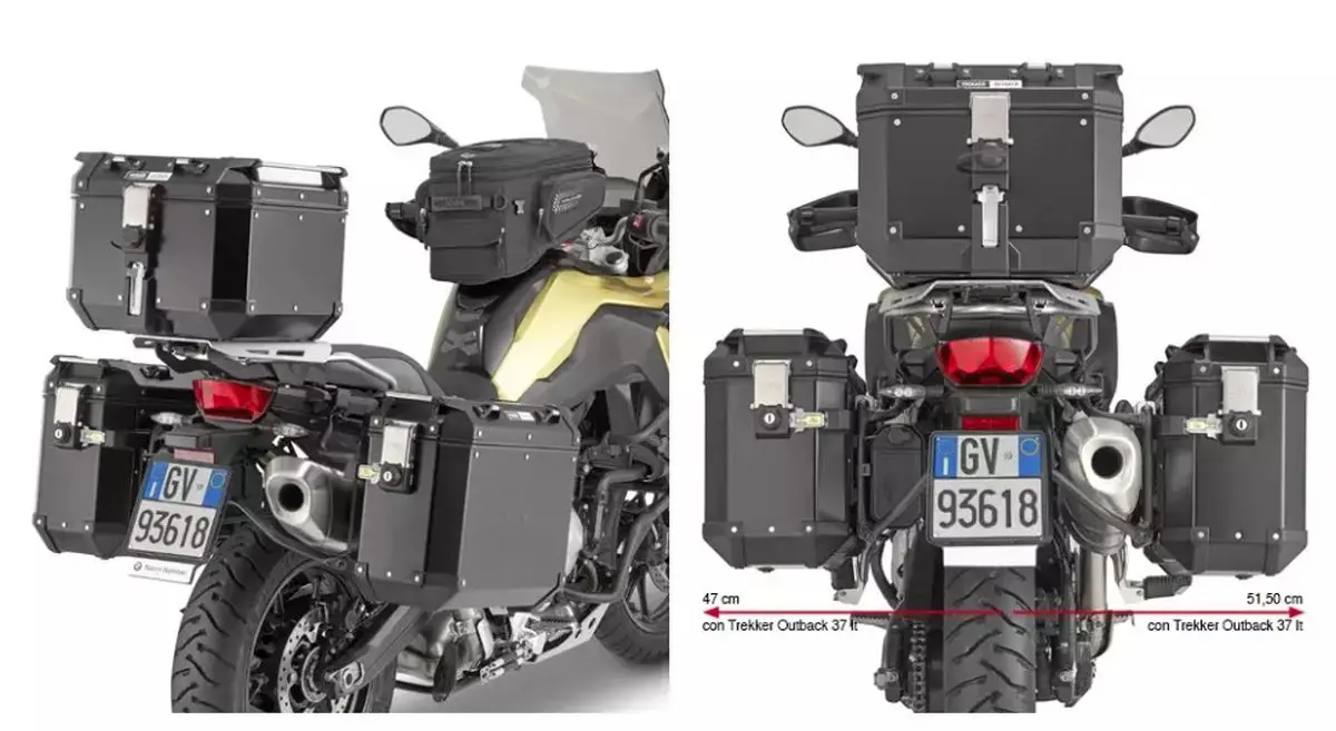 KAPPA boční nosič kufrů MONOKEY CAM SIDE BMW F 750 GS (18-23),F 800 GS (24-25) F 850 GS (18-23), F 850 GS ADVENTURE (19) - pod kufry KFR KFORCE a KVG