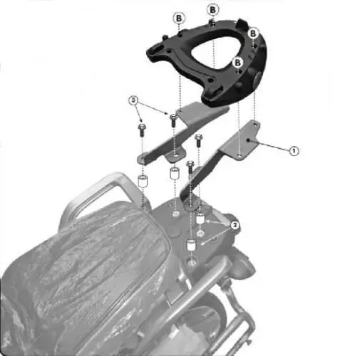 KAPPA nosič zadního kufru YAMAHA XT 1200 Z 10-20, ZE SUPER TENERE 14-20 ( s plotnou MONOKEY ) (KAPPA nosič zadního kufru YAMAHA XT 1200 Z 10-20, ZE)