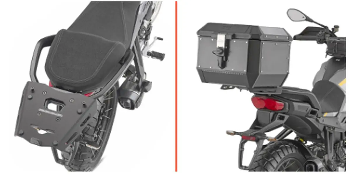 KAPPA zadní nosič kufru (anodizovaný hliník) MOTO GUZZI STELVIO 24-25 hliníkový MONOKEY (KAPPA zadní nosič kufru (anodizovaný hliník) MOTO GUZZI)