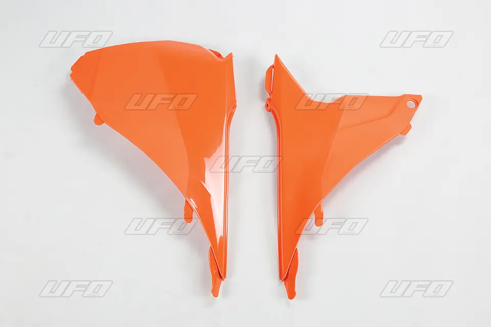 UFO kryty vzduchového filtru KTM SX '13-'16, SXF '13-'15 barva oranžová (UFO kryty vzduchového filtru KTM SX '13-'16, SXF '13-'15 barva oranžová)