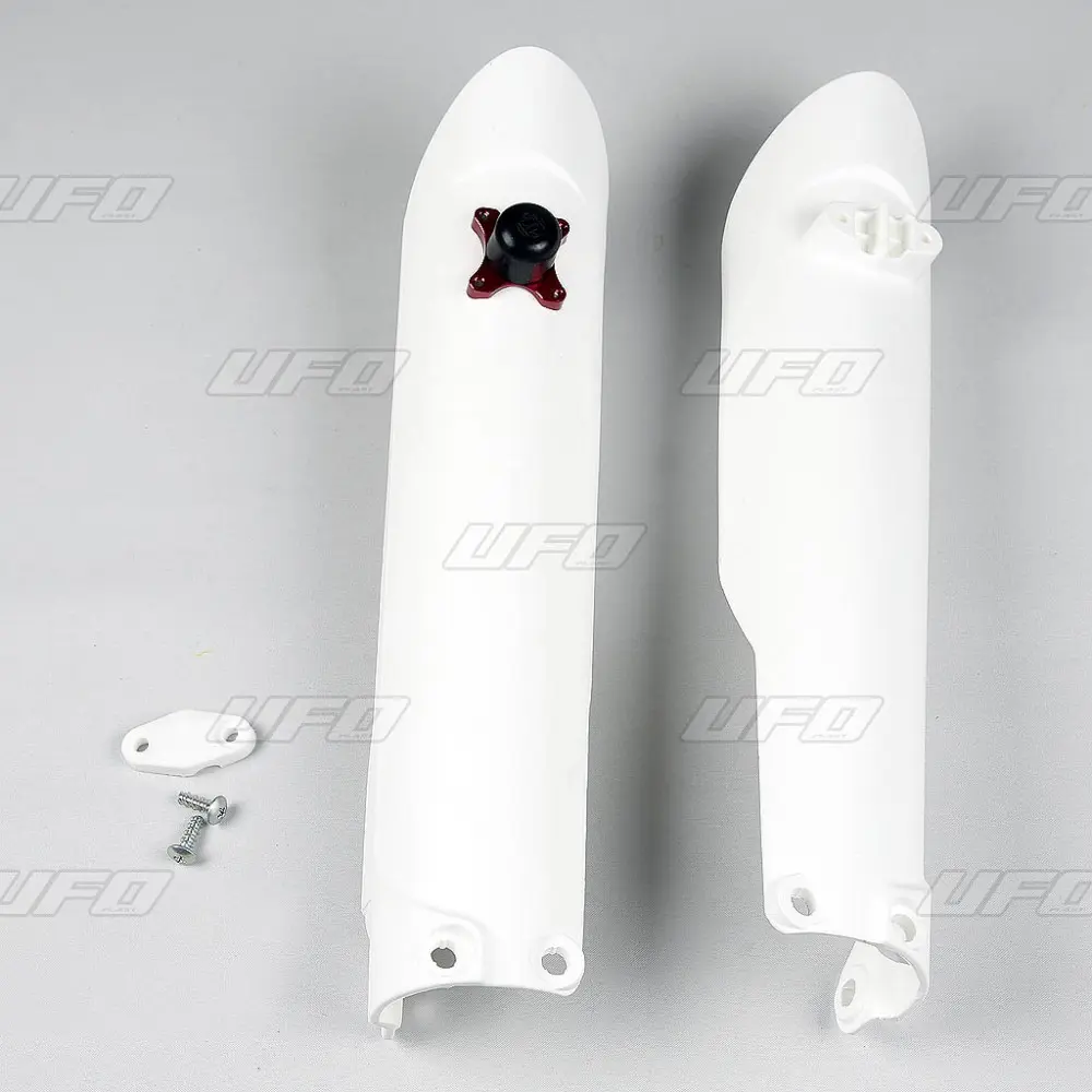 UFO kryty předních tlumičů KTM SX / SX-F 15-22, se zámkem barva bílá - nahrazuje GG07136041 (UFO kryty předních tlumičů KTM SX / SX-F 15-22, se)