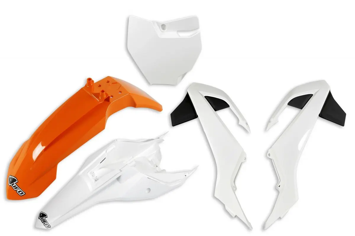 UFO kompletní sada plastů KTM SX 65 16-23 barva OEM 17 (oranžová/bílá) (UFO kompletní sada plastů KTM SX 65 16-23 barva OEM 17 (oranžová/bílá))