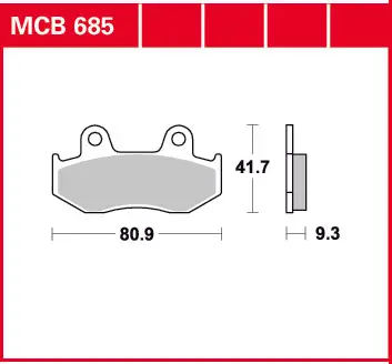 TRW ZF brzdové destičky KH411 organické HONDA CH 125 SPACY 94-99, PS 125 07-13, PS 150 06-10, přední (TRW ZF brzdové destičky KH411 organické HONDA)