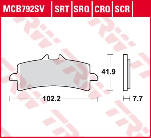 TRW ZF brzdové destičky KH447 karbonové závodní APRILIA RSV4 09-, DUCATI V4 PANIGALE 18-, PANIGALE 1299 15-, KAWASAKI H2 15-, ZX10R / RR 16-, KTM 990