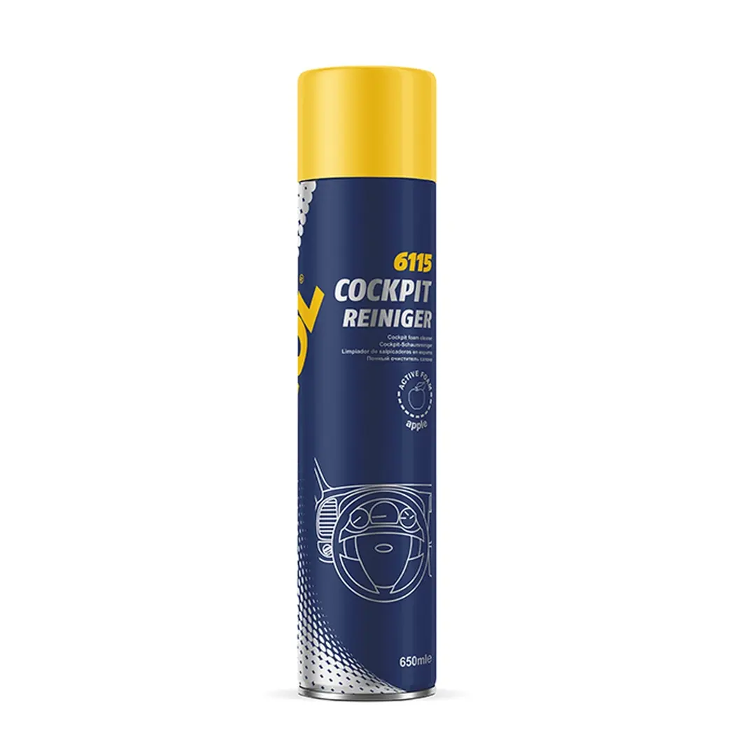 MANNOL PLAK COCKPIT REINIGER APPLE - sprej na čištění kokpitu, vůně jablko 650ML (6115) (24) (MANNOL PLAK COCKPIT REINIGER APPLE - sprej na čištění)