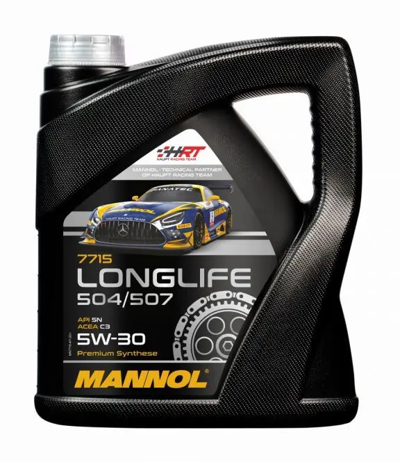 MANNOL motorový olej automobilový 5W30 LONGLIFE 504/507 O.E.M. FOR VW, AU 4 litry (7715) (syntetický) (MANNOL motorový olej automobilový 5W30)