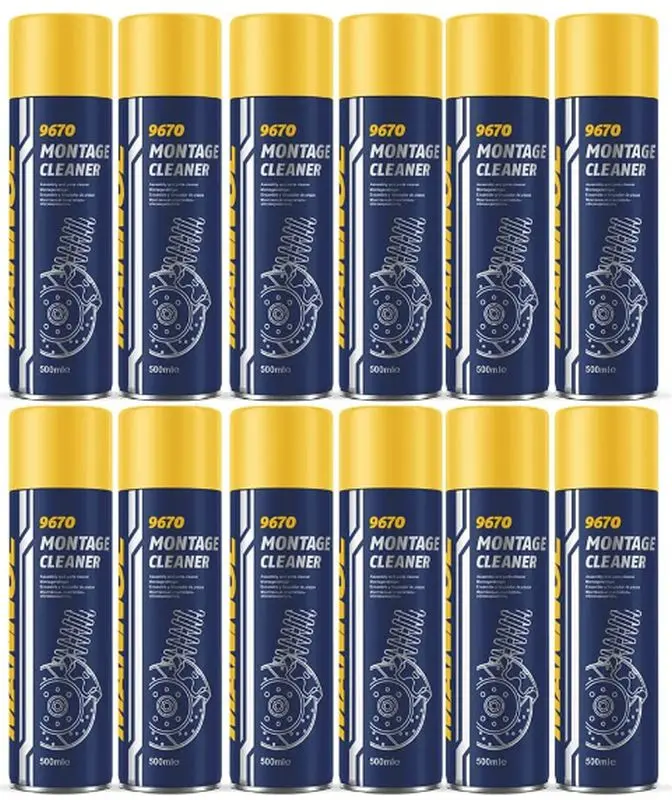 MANNOL MONTAGE CLEANER odmašťovač brzd 500ml (9670) - karton 24 kusů (BRAKE CLEANER) (MANNOL MONTAGE CLEANER odmašťovač brzd 500ml (9670) - karton 24)