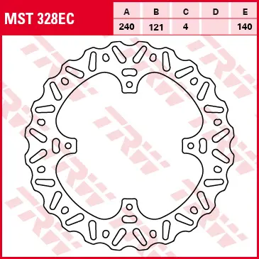 TRW ZF brzdový kotouč zadní HONDA CR 125 / 250 02-07, CR / CRF 250 / 450 02-21 (TRW ZF brzdový kotouč zadní HONDA CR 125 / 250 02-07, CR / CRF 250 /)