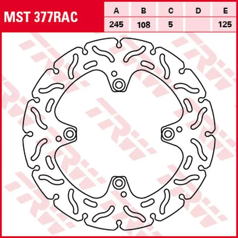 TRW ZF brzdový kotouč zadní DUCATI HYPERMOTARD 796 10-12, MONSTER 800 05-07, 848 EVO 10-13, MONSTER 996 04-06, MONSTER 1000 06-08, MULTISTRADA DS 1000