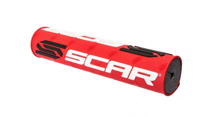 SCAR RACING pěnový chránič hrazdy řidítek (250mm) barva červená s logem SCAR (SCAR RACING pěnový chránič hrazdy řidítek (250mm) barva červená s logem)