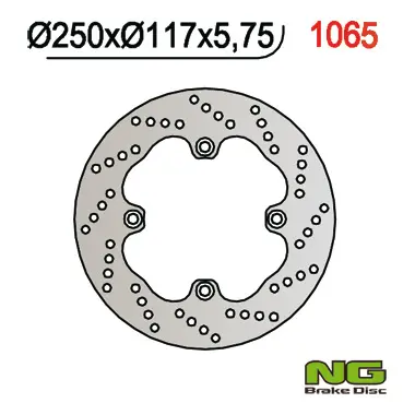 NG zadní brzdový kotouč SUZUKI AN 650 BURGMAN 02-03 (250X117X5,7) (4X10,5mm) (NG zadní brzdový kotouč SUZUKI AN 650 BURGMAN 02-03 (250X117X5,7))